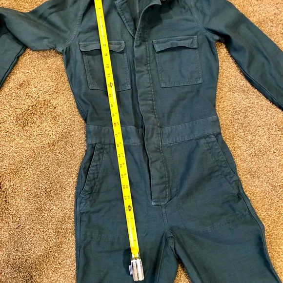 Madewell Sherpa Blue Jumpsuit with Collar Detail - Picture 7 of 11